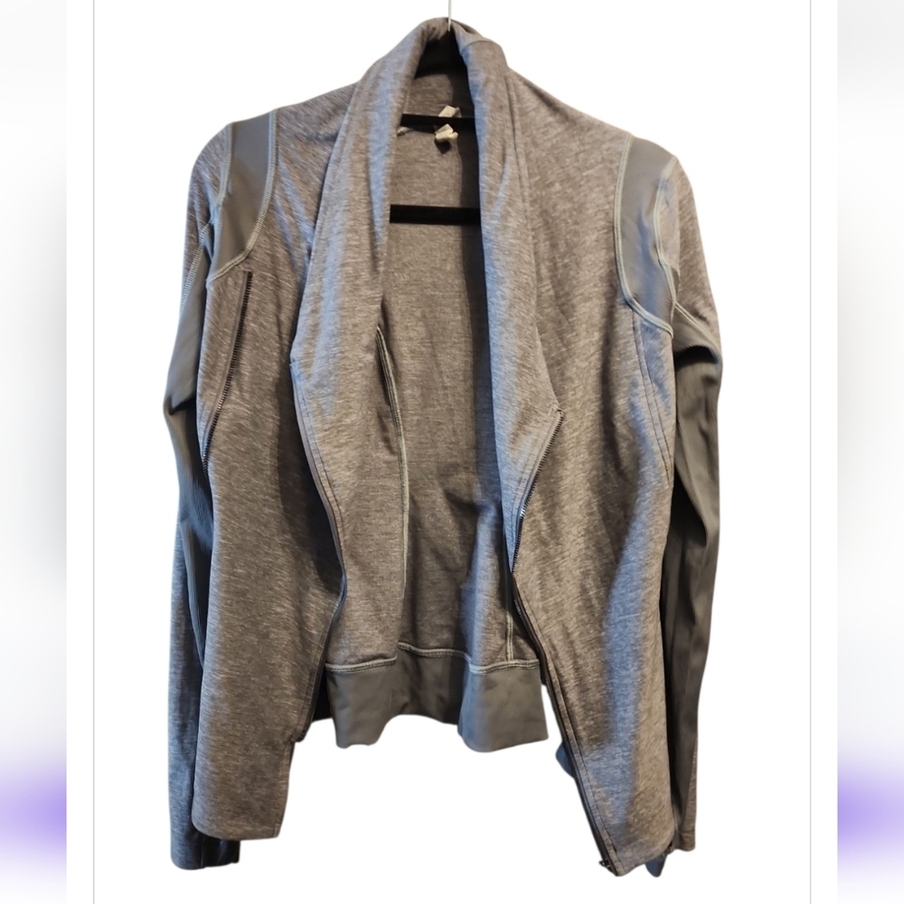 Lululemon Bhakti Double Zipper Yoga Jacket in Heather Slate Gray Women's Size 4 - Picture 9 of 13